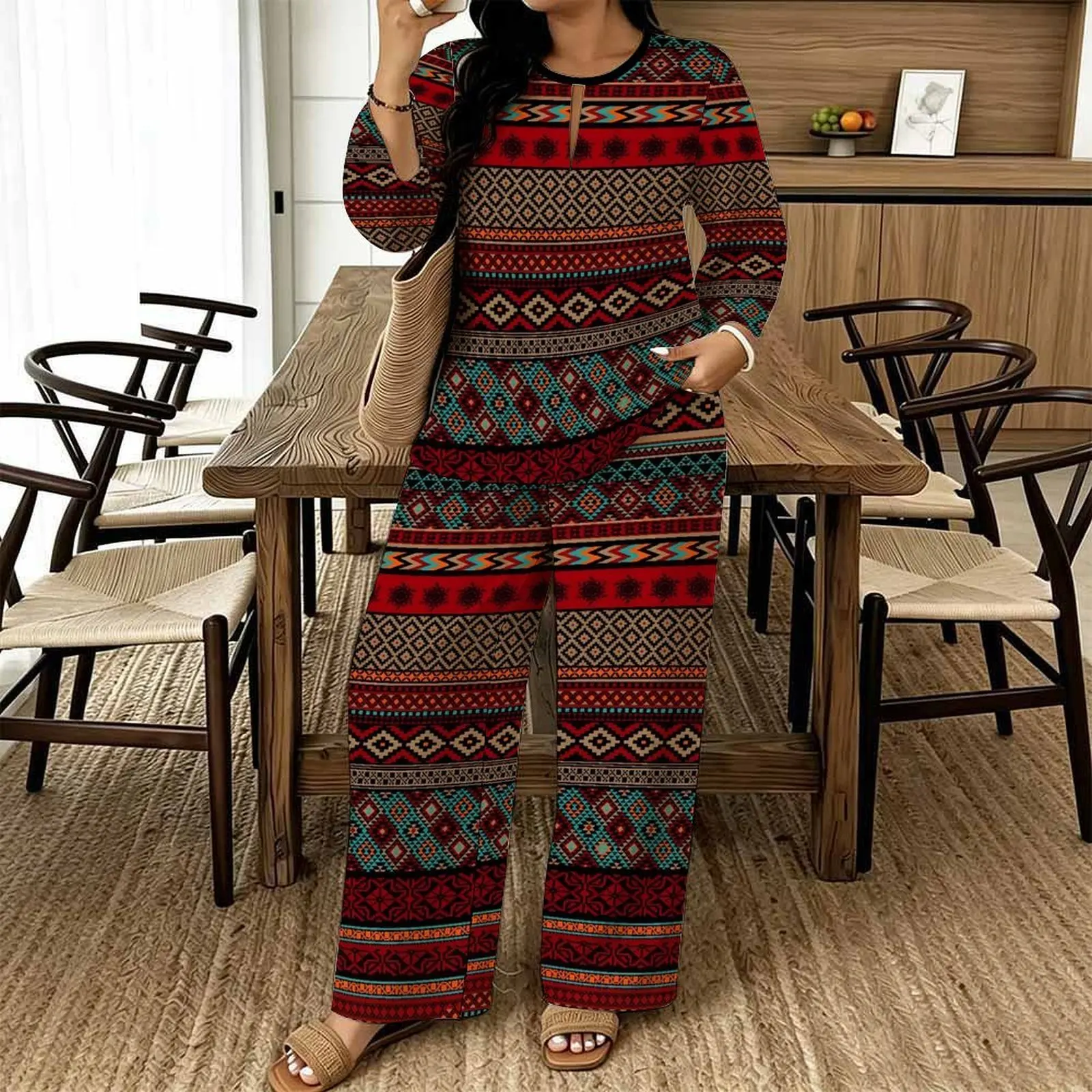 طقم نسائي كاجوال مطبوع من قطعت - مراجعة Summer Clothing Women Sale وسعره