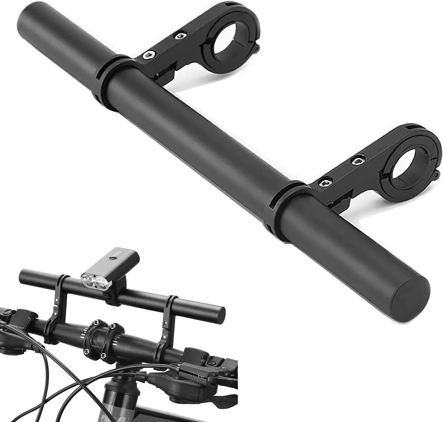 20cm Bicycle Handlebar Extended Bracket MTB Headlight Multiuse for Light Mount Road Mountain Bike Handlebar Accessories Fans
