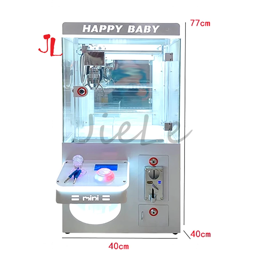 HAPPY BABY 40CM Mini Toy Claw Crane Doll Machine for Carnival, Arcade Grabber, Coin Operated, KTV, Cinema, 110V, 220V LED