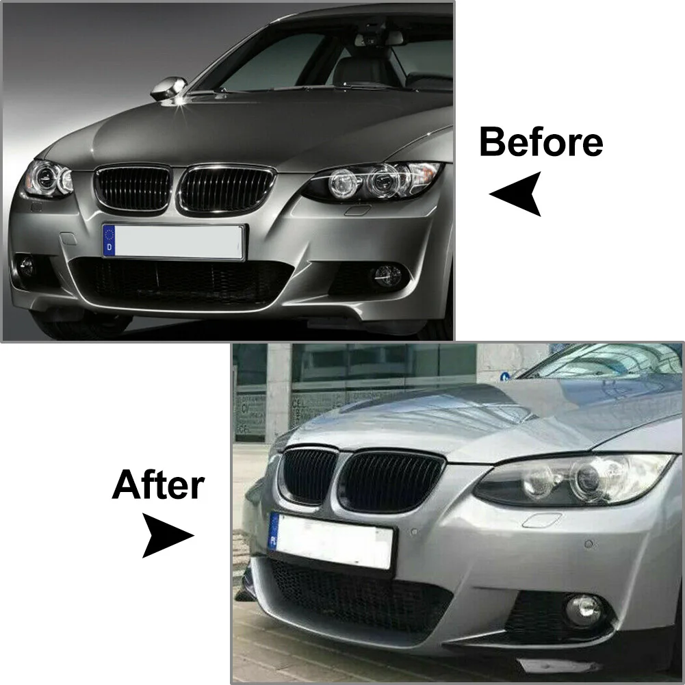 Car Front Bumper Lip Corner Splitters Trim For BMW 3 Series E92 E93 M-Tech 325i 328i 330i 2006 2007 2008 2009