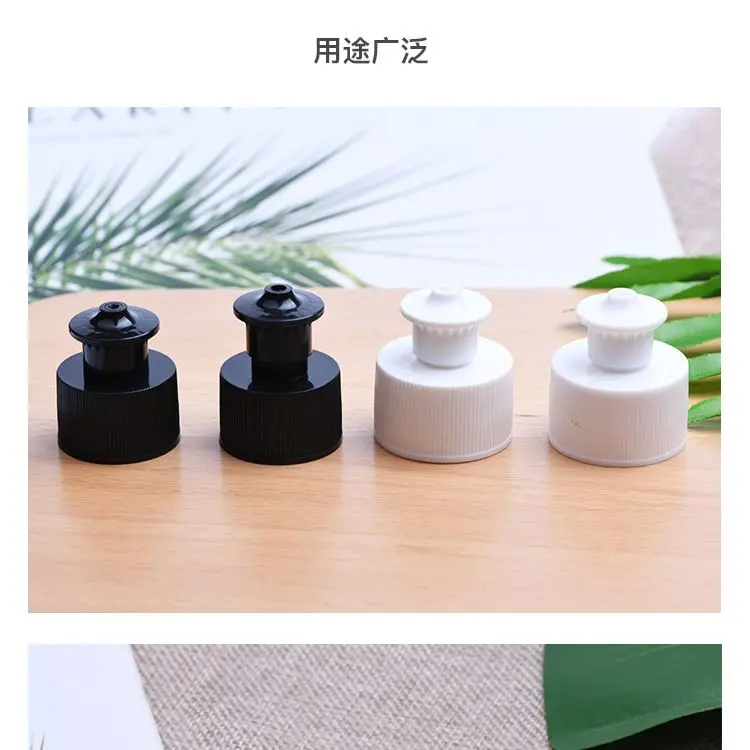 24-410 28-410 ribbed side plastic push pull  lid cap for lotion water bottle  10pc