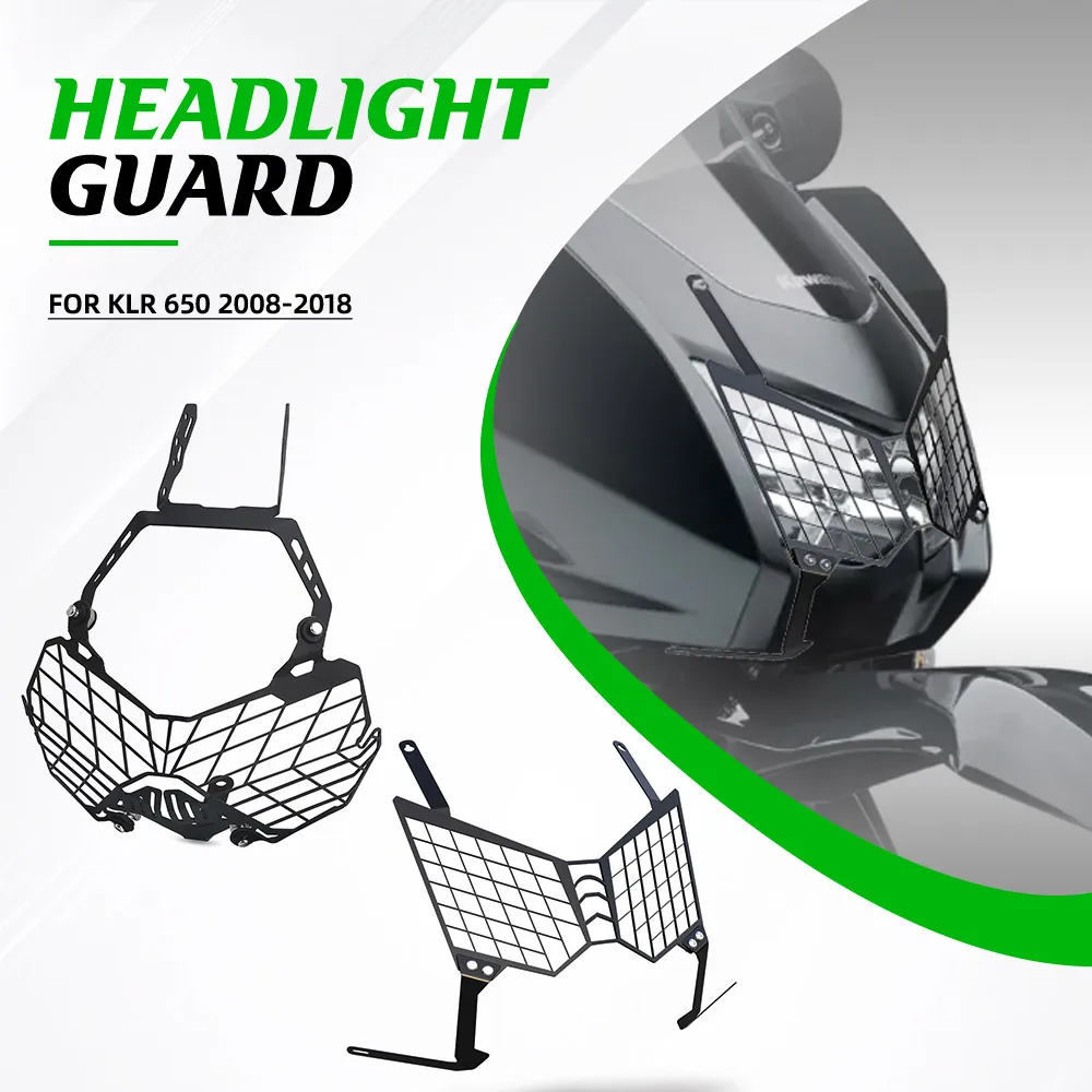

For Kawasaki KLR 650 2008-2018 Motorcycle Accessories Headlight Grill Guard Cover Headlight Protector KLR 650 2021-2022-2023