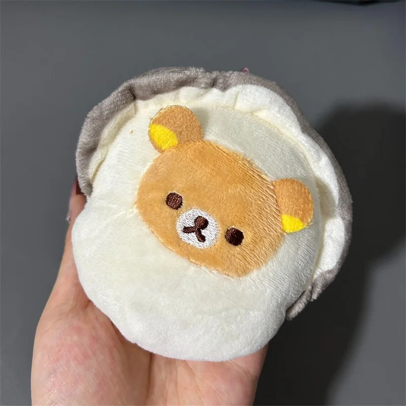 Rilakkuma Oyster Plush Keychain Mascot Charm Key Ring Kawaii Cute Coin Purse Wallet Women Coin Pouch Case Mini Storage Bag