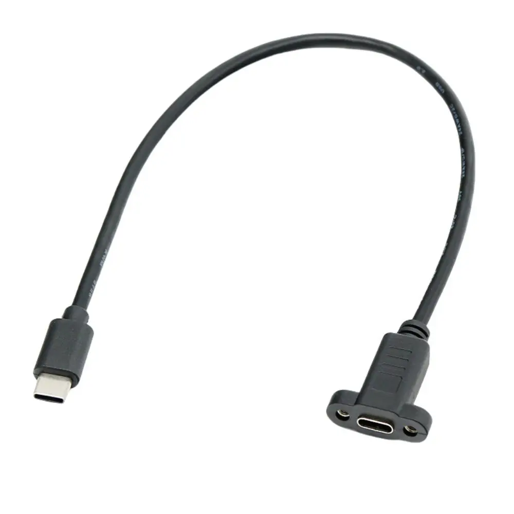 USB Typ-C Verlängerungskabel (männlich zu weiblich) mit Schraublöchern zur Panelmontage, 17mm Abstand, Hochgeschwindigkeits-Datenübertragung und -Ladung – Detail 5