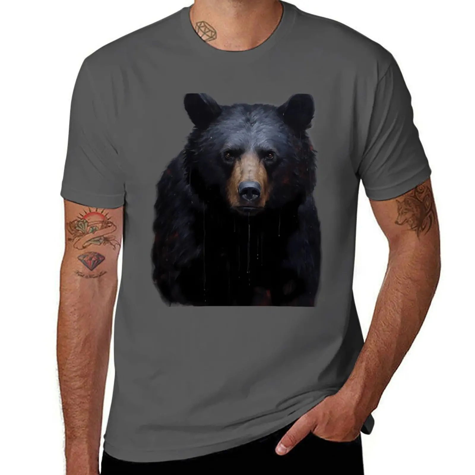 

Black Bear T-Shirt heavyweights baggy shirts man clothes shirts graphic tee men