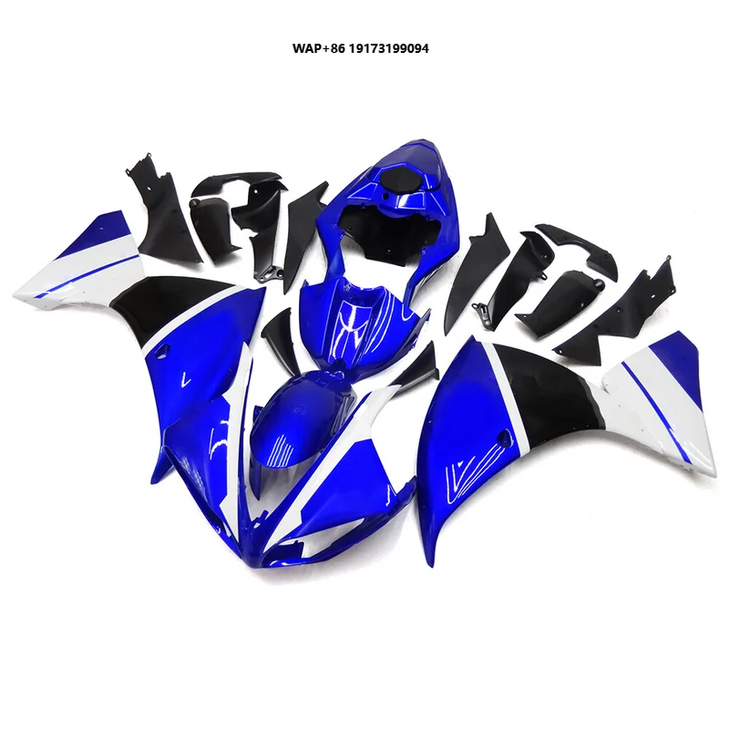 

Blue White Painted Fairing Kit with Tail Cover for 2009 2010 2011 YZF1000 R1