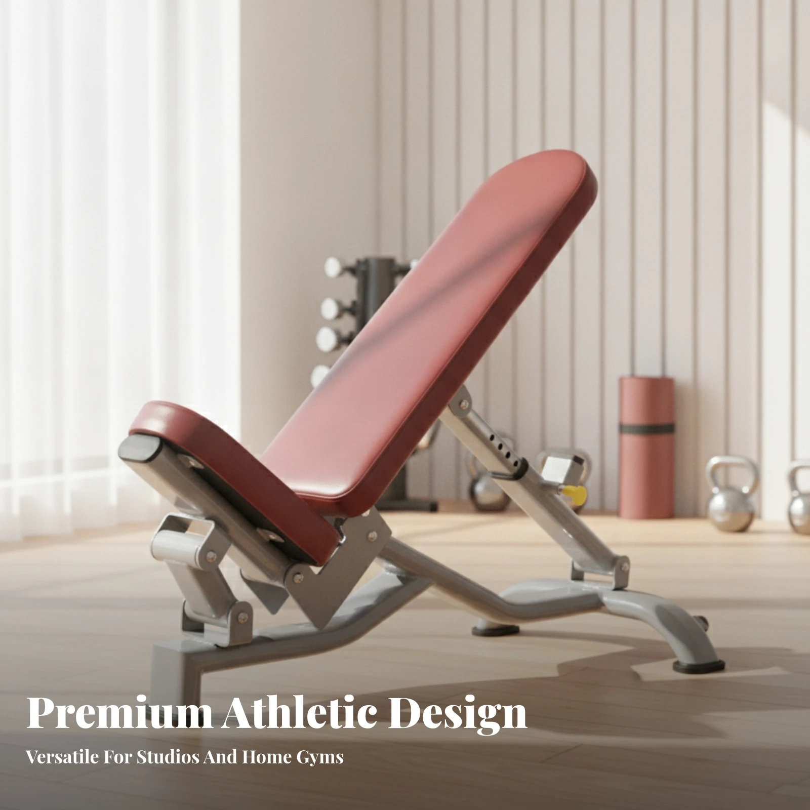 Adjustable Weight Bench Heavy-Duty Adjustable Workout Bench Freestanding Non-Slip for Athletes, Strength Training, Home Gym