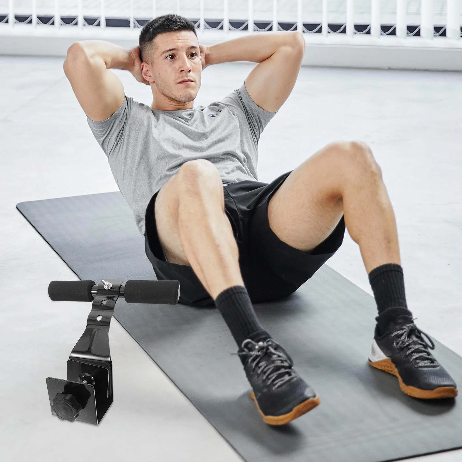 

Portable Sit up Aid Device White Color Ergonomic Bar Abdominal Exercise Tool Fitness Equipment Household Gym Accessories