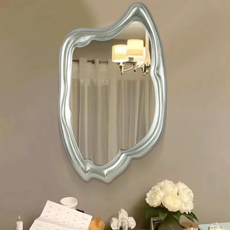Nordic special-shaped gold background wall decorative mirror home improvement art wall hanging mirror