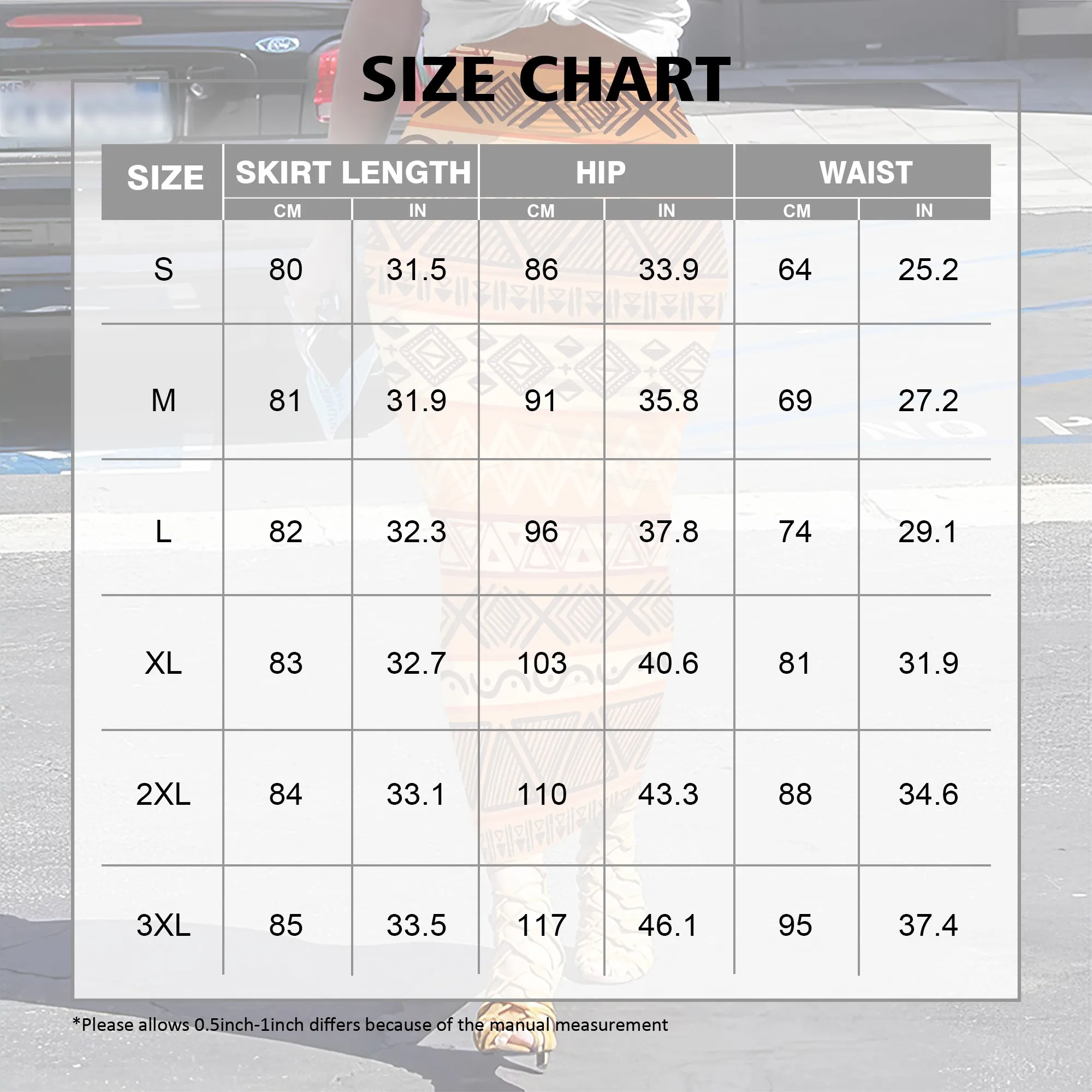 Nupusa Falda con estampado geométrico tribal naranja para mujer Falda larga ajustada informal de cintura alta