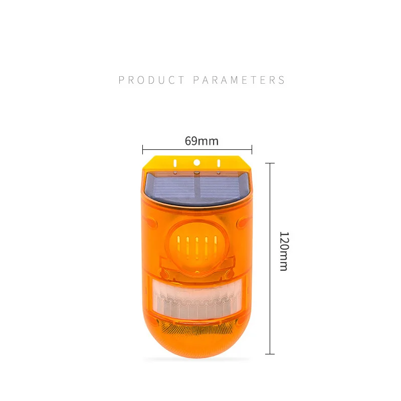 Imagem -06 - Corpo Humano Pir Infrared Motion Lamp Alarme de Luz e Som Anti-roubo Animal Drive Warning Device Sirene Solar Charging