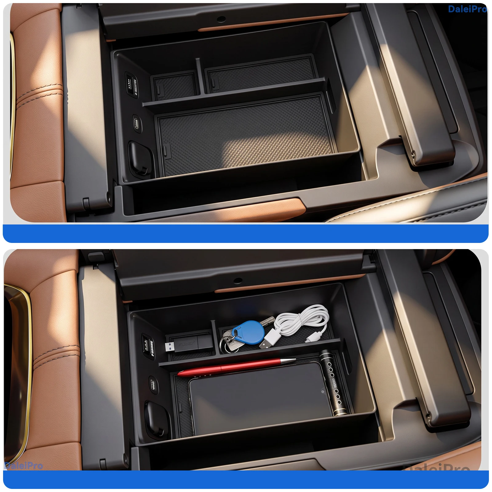 Für Toyota Alphard 40 Serie AH40 2023-2025 2026 Auto Mittelkonsole Aufbewahrungsfach, Armlehnen-Aufbewahrungsbox, ABS Organizer Innenraum – Detail 5