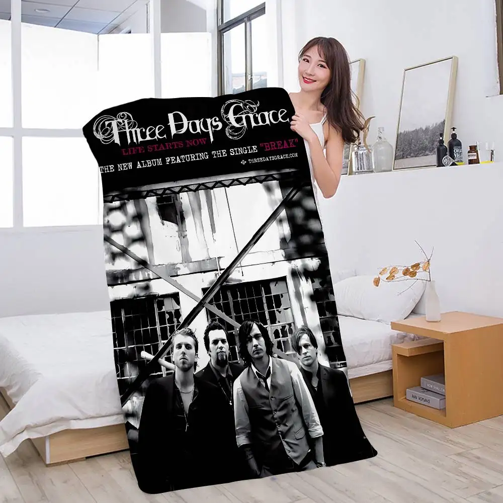 Rock Band T-Three Days G-Grace Band Microfiber Blanket Quick Drying Beach Towels Printing Super Absorbent Pool Towel Blanket