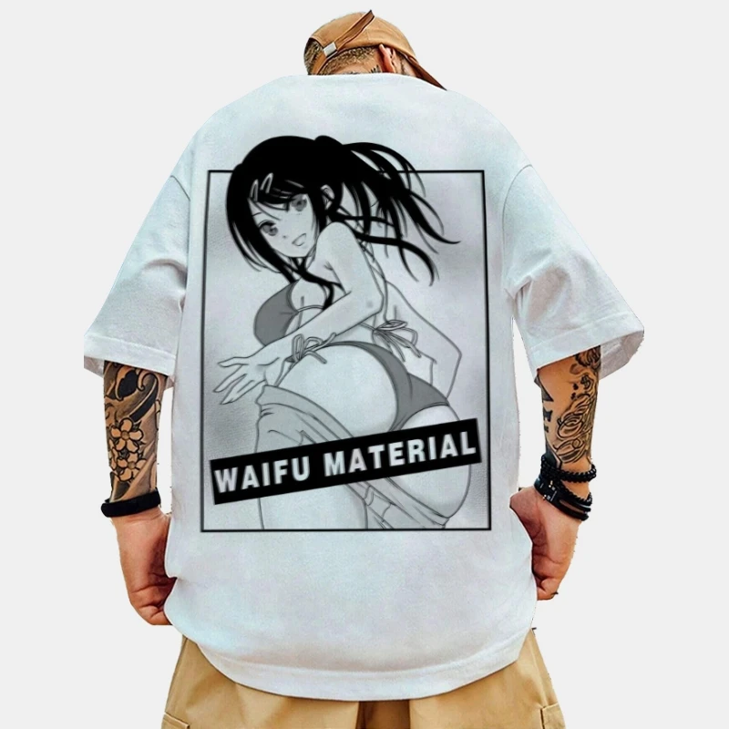 

3d Black White Beauty Print Short Sleeve T-Shirt Summer Casual Men T-Shirt Fashion Trend Men Clothes Loose Oversized Tee For Men