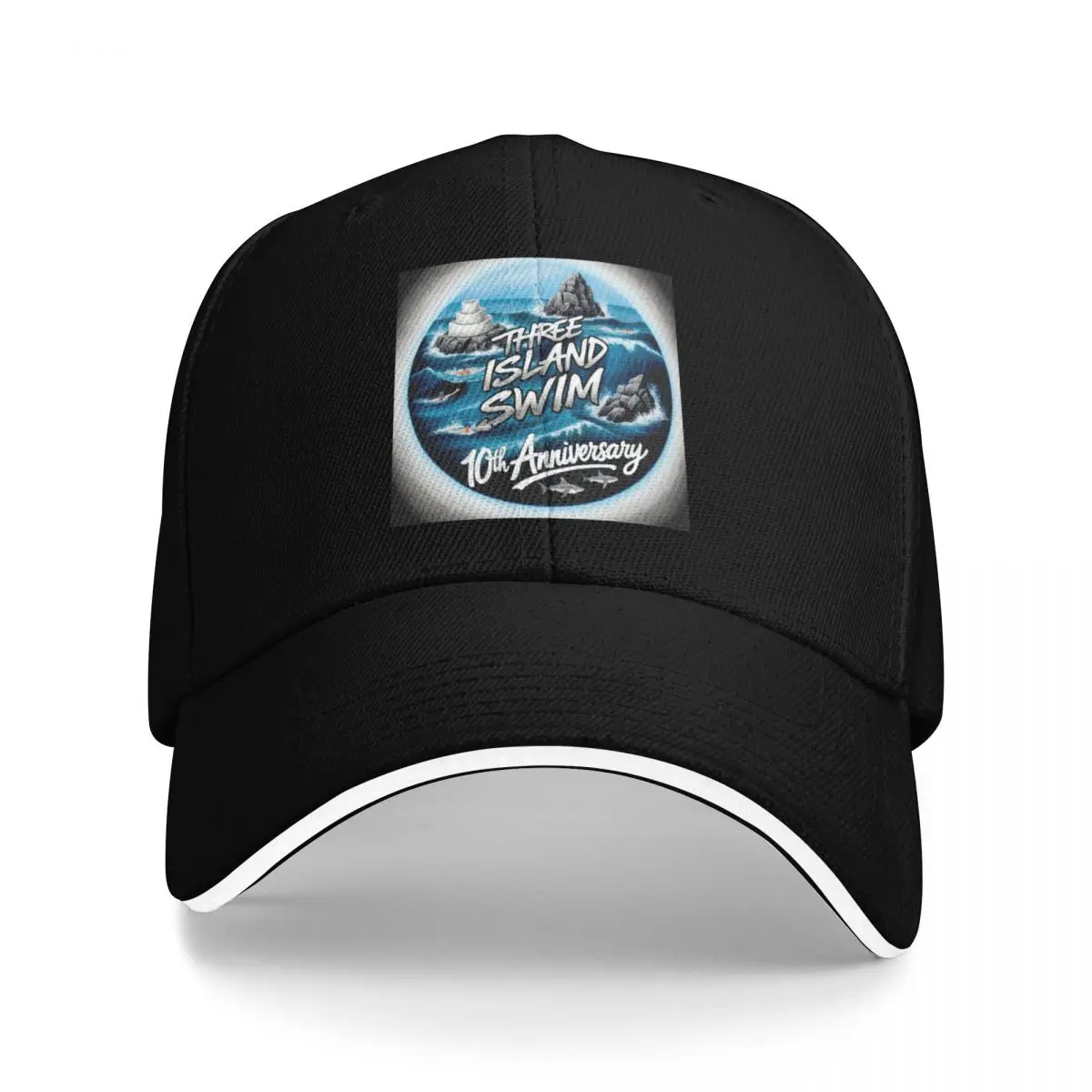 

3 Island Swim 10th Anniversary Baseball Cap fun hats Golf Hat Man golf hat genuine Women's Hats 2025 Men's