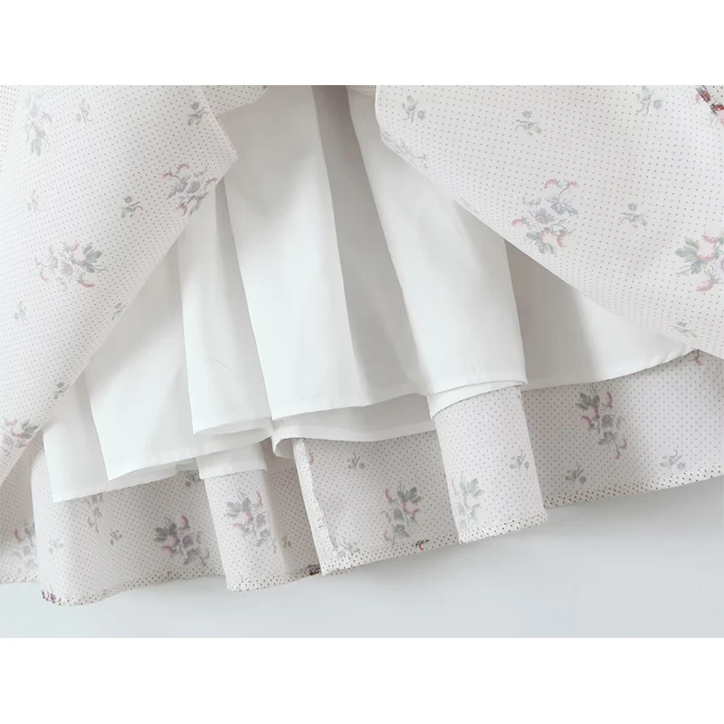 Jastie-vestido elegante con cuello Halter y estampado Floral para mujer, vestido Sexy con cordones delanteros, corte en A, por debajo de la rodilla, para fiesta, 2025