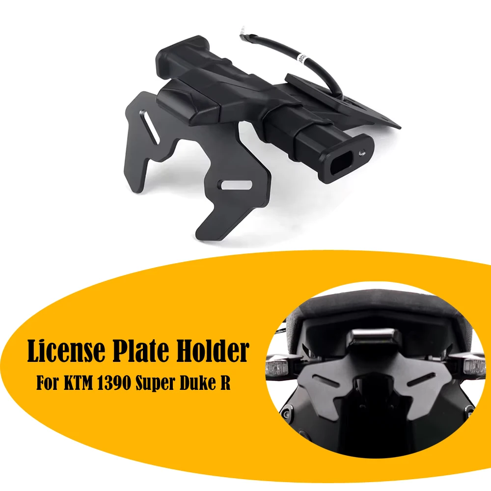 

New Motorcycle Rear Short Tail Stock License Plate Holder Tailstock Frame Bracket Kit For 1390 Super Duke R 2024 2025-