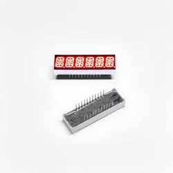 49x15x8MM 0.39 Inch Highlight Red LED Display 6 Bits Cathode Anode Digital Bar Chart for Household Appliances Display Screen