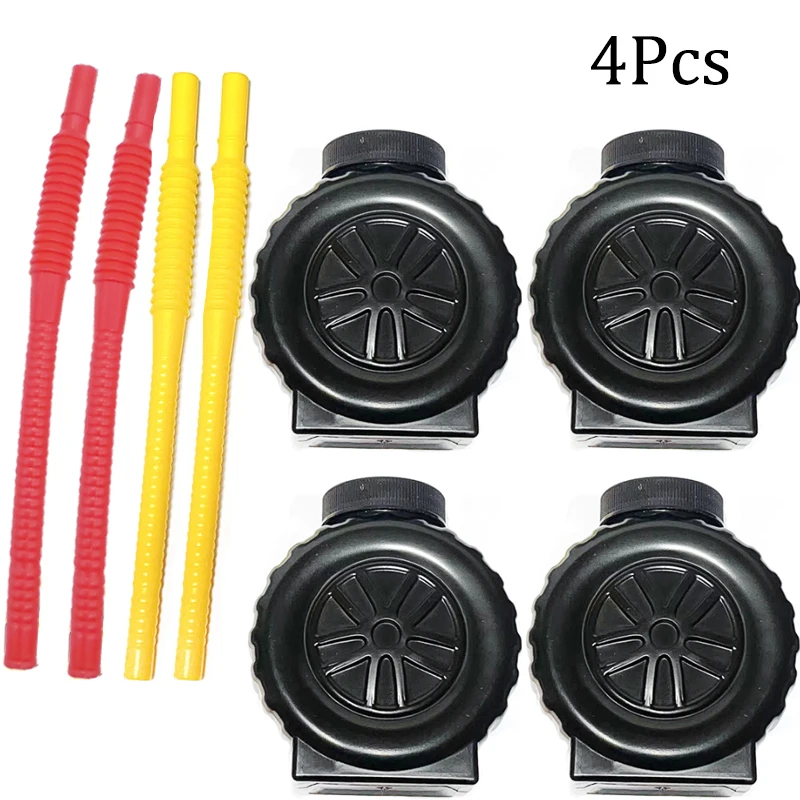 4Pcs Construction Truck Cups Set Truck Construction Cups with Red Yellow Straw Construction Themed Party Favor Cups