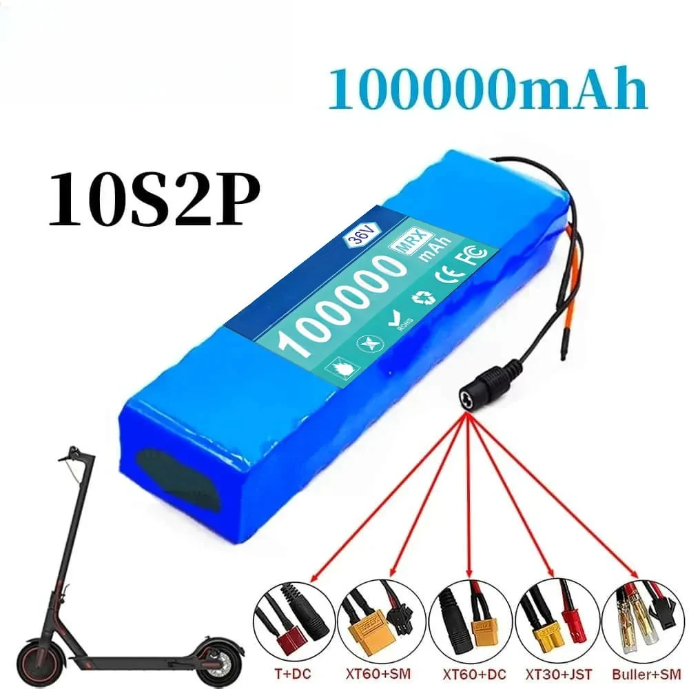 Nuovo 36V 100000mAh 10 s2p 36V scooter elettrico batteria al litio scooter elettrico 500W batteria scooter elettrico 10 s2p batteria 18650