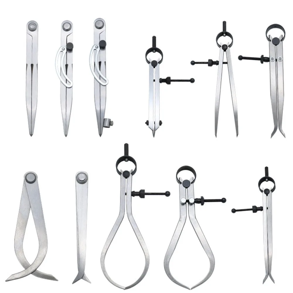 Industrial Carbon Steel Wing Divider Scriber Compass Sewing Craft Tool Precision Layout Gauge For Leather Pattern Cutting Tool