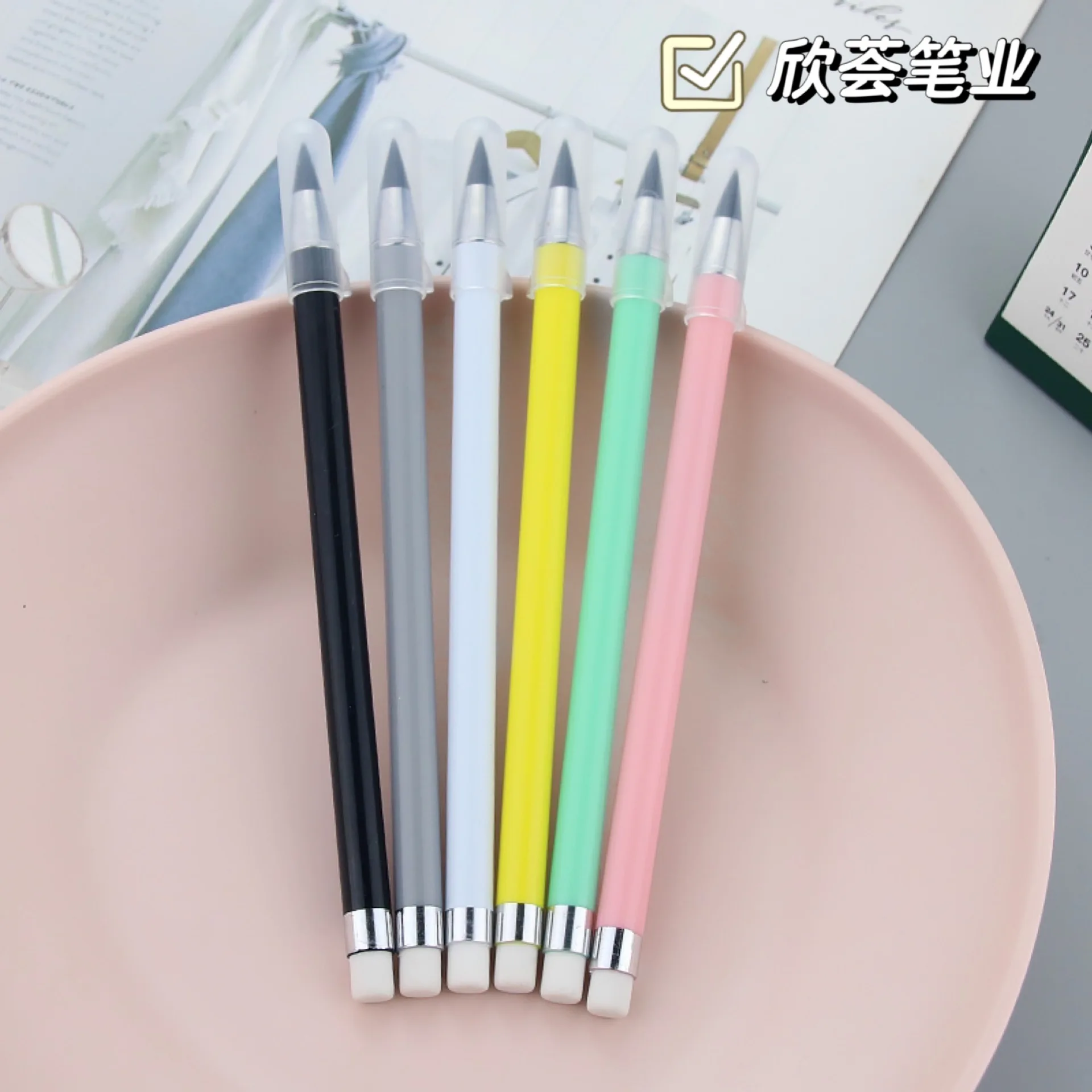 

Solid Color Infinity New Eternal Pencil with Pen Cap Pencil for Writing Office Accessories School Supplies and Stationery