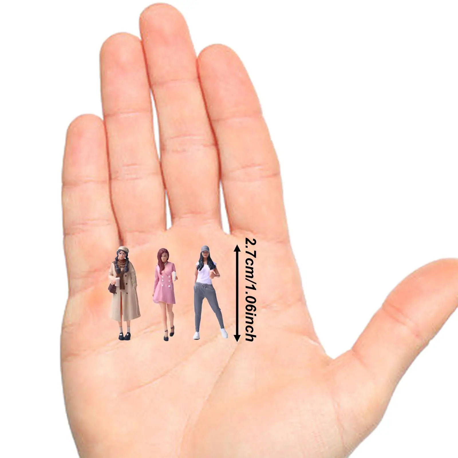 

Mini People Figurines 1/64 Scale Resin Micro Landscape Decor for Girl Room Decoration and DIY Mini Model Projects