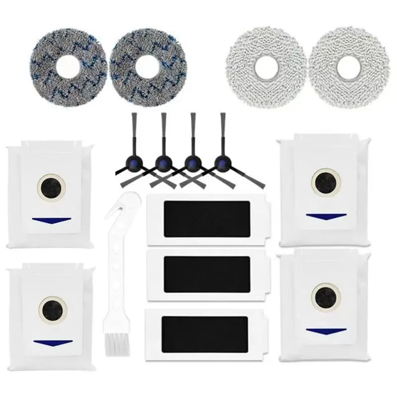 

ABKU-Аксессуары для робота-пылесоса Yeedi Pro: боковая щетка, HEPA-фильтр, салфетка для влажной уборки, мешки для сбора пыли