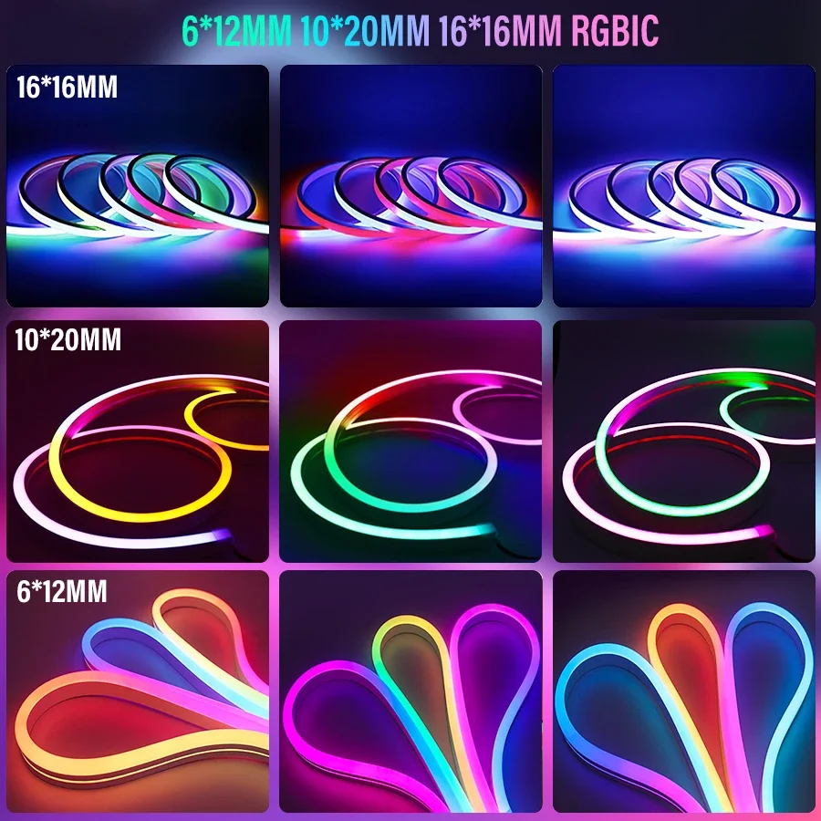 Imagem -06 - Usb Led Rgb Neon Strip Lights dc 5v Ws2812b Tuya Inteligente ic Flexível Dreamcolor Perseguindo Fita para Quarto Música Faça Você Mesmo Trabalhar com Alexa