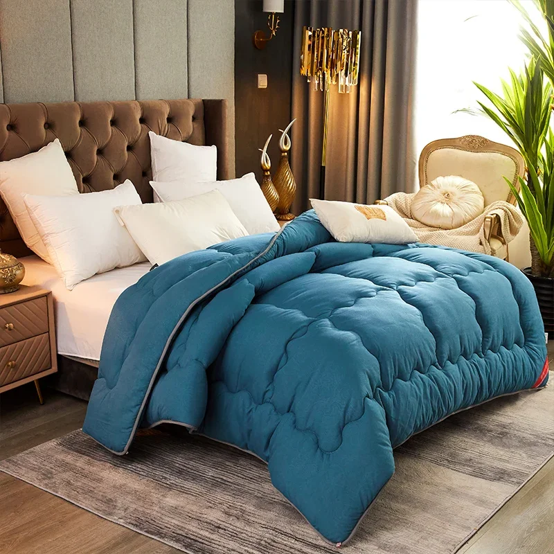 Microfiber Bedding Linen Warm Double Bed Comforter Thick Winter Double bed quilt stitch Bed duvets