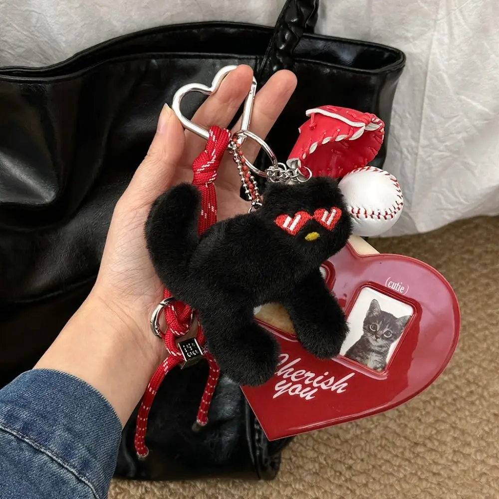 Милый держатель для карточек с изображением любви Encore Red Cure Cat, сумка, подвеска, брелок, аксессуары для багажа