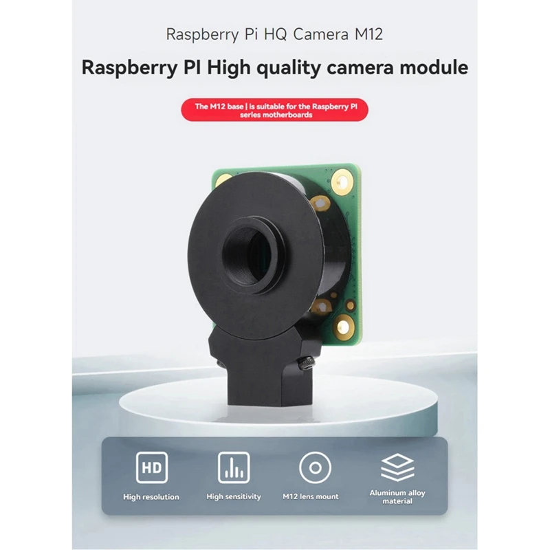 لكاميرا Raspberry Pi HQ M12 وحدة كاميرا 12.3MP IMX477R الاستشعار مع عدسة البعد البؤري 3.56 لـ Raspberry Pi