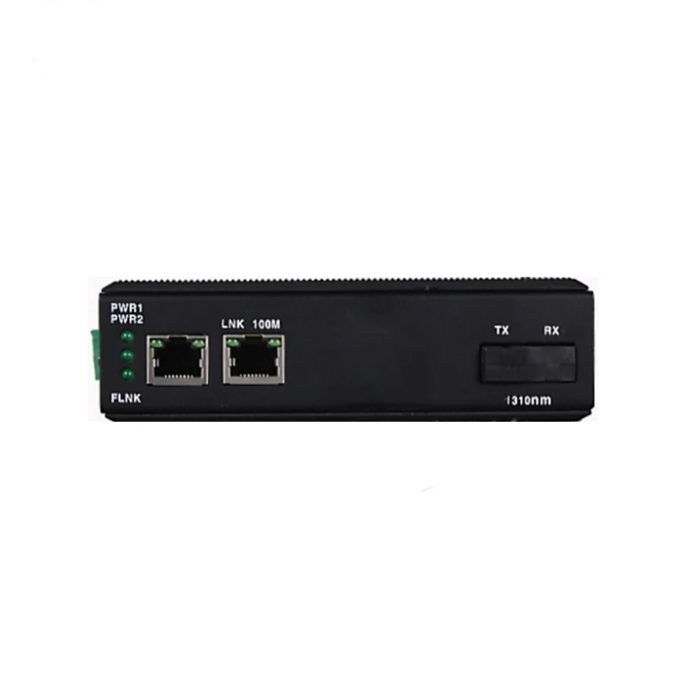 Industrial Grade Din Rail Fast Ethernet RJ45 to Optical Fiber Media Converter