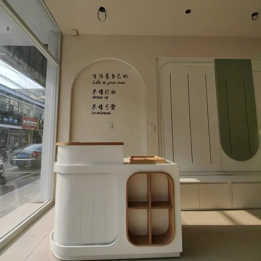 Universal Vintage Reception Desks Professional Room Decor Beauty Safe Reception Desks Save Space  Lounge Suite Furniture