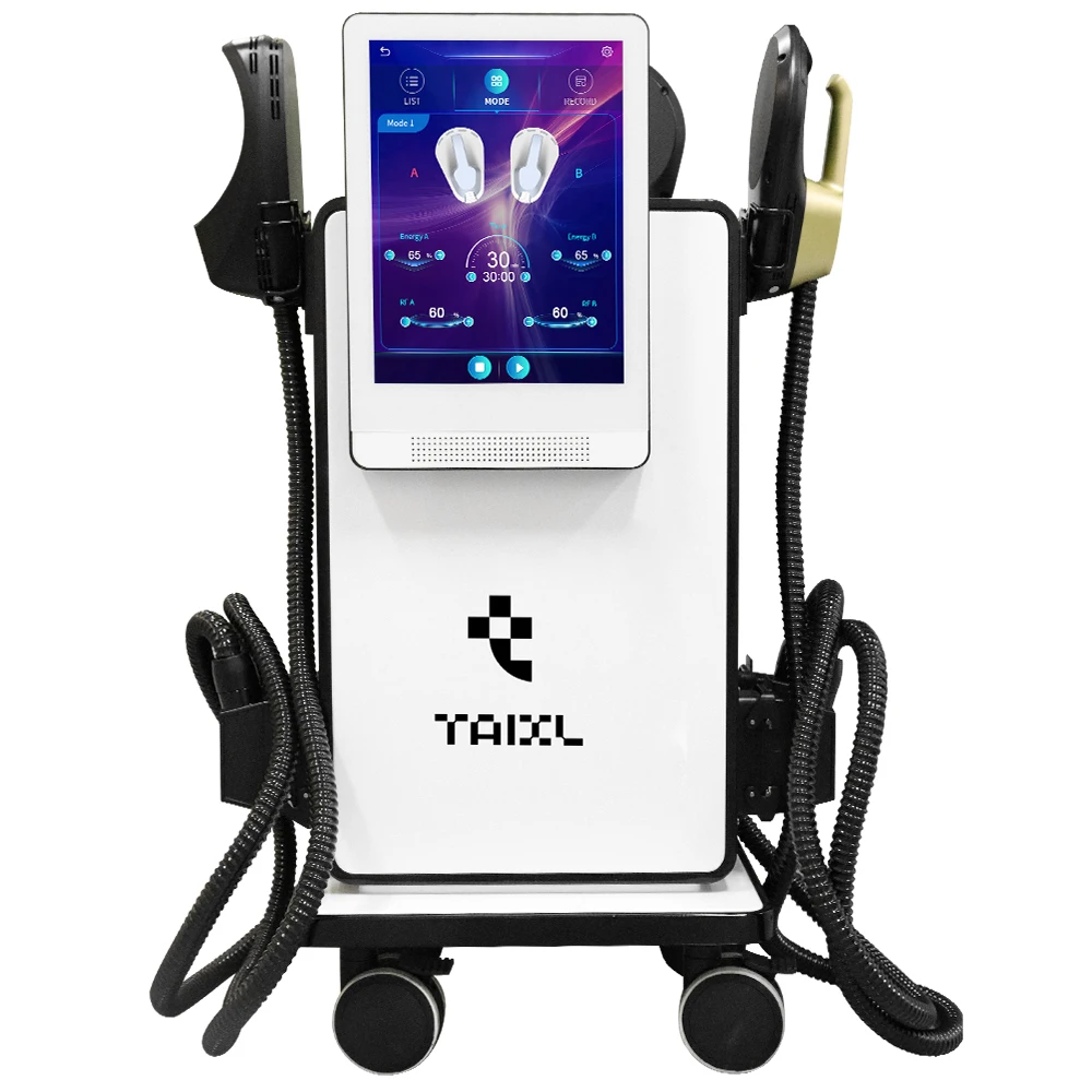TAIXL RF 6500W 15 Tesla EMS Slimming Machine Hiemt Body Sculpting Weight Loss 4 Handles RF Muscle Stimulator Salon Equipment