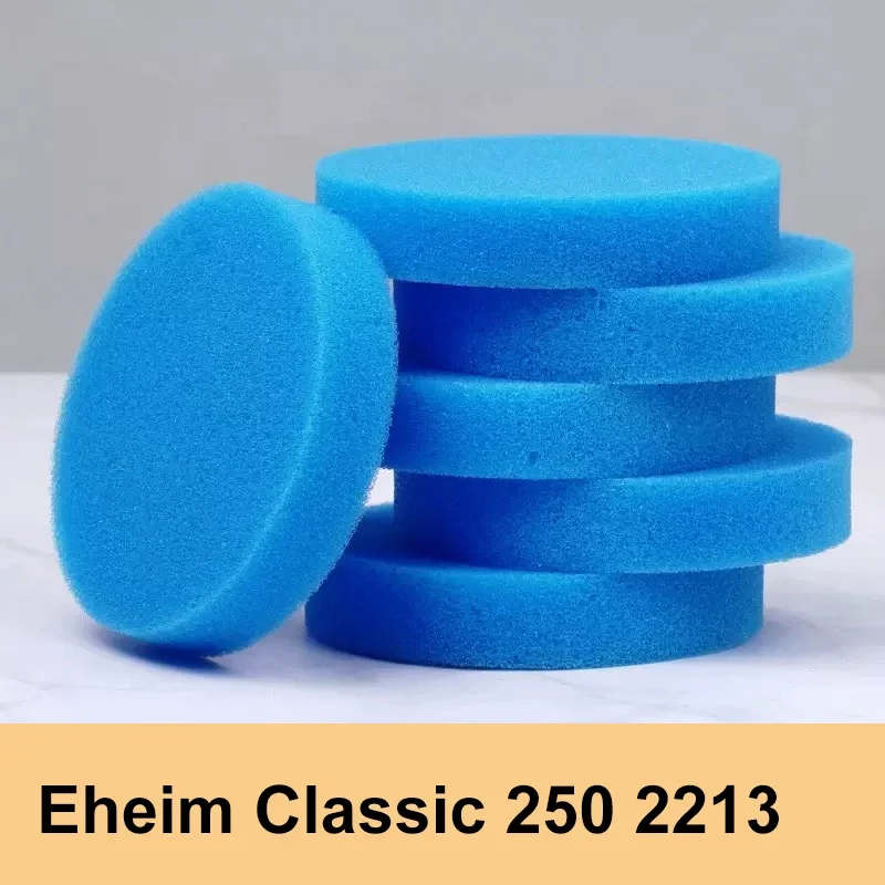 Tapete de filtro de espuma de feltro azul compatível com Eheim Classic 250 2213 mídia de filtro de aquário para purificação de água de tanque de peixes