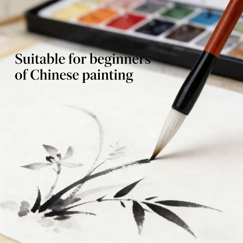 

Beginner Calligraphy Brush, Professional Chinese Painting & Sumi-e Brush, Student Practice Brush, 1PC