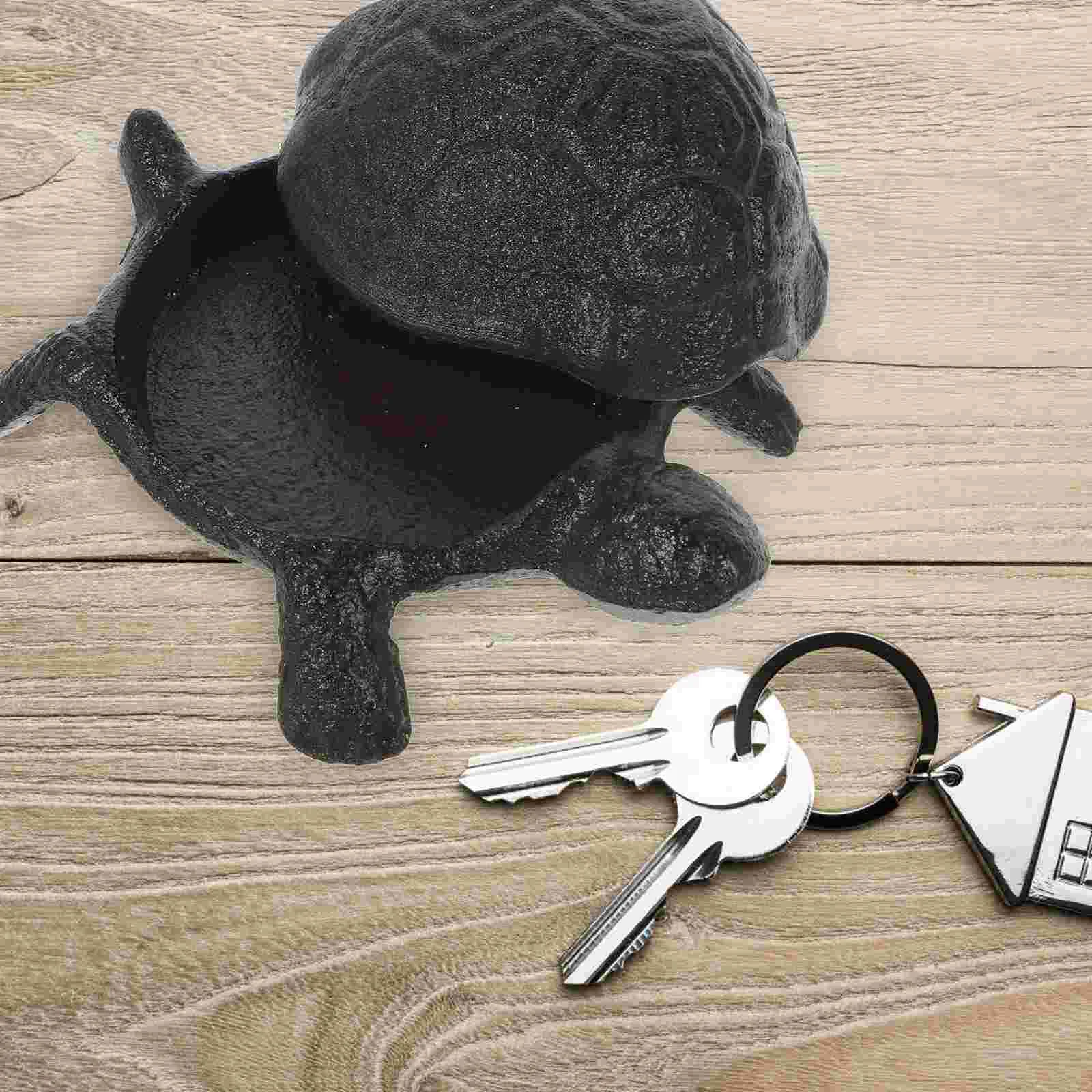 Keychain Cast Iron Turtle Ornament Fake Appearance Hider Holder Look Money Storage Box Spare Keys Case House Outdoor