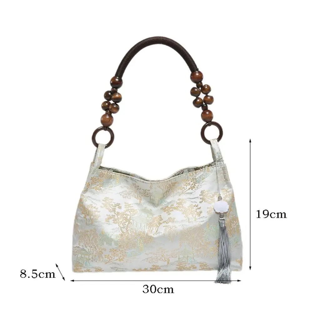 Bestickte Umhängetasche ​ Hasp Nähgarn Handwerk ​ ​ Ethnische Musterstickerei ​ ​ Handtasche im Nationalstil ​ Handtaschen mit Obergriff – Detail 1