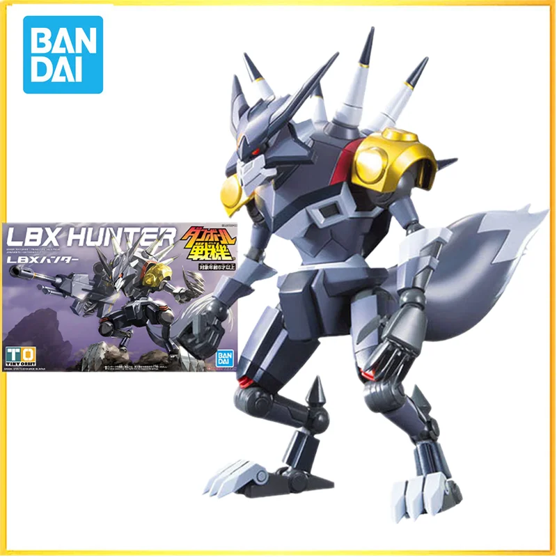 

In stock Bandai Original WAR LBX HUNTER Anime Action Figure Assembly Model Toys Collectible Ornaments Dolls Gifts for Children