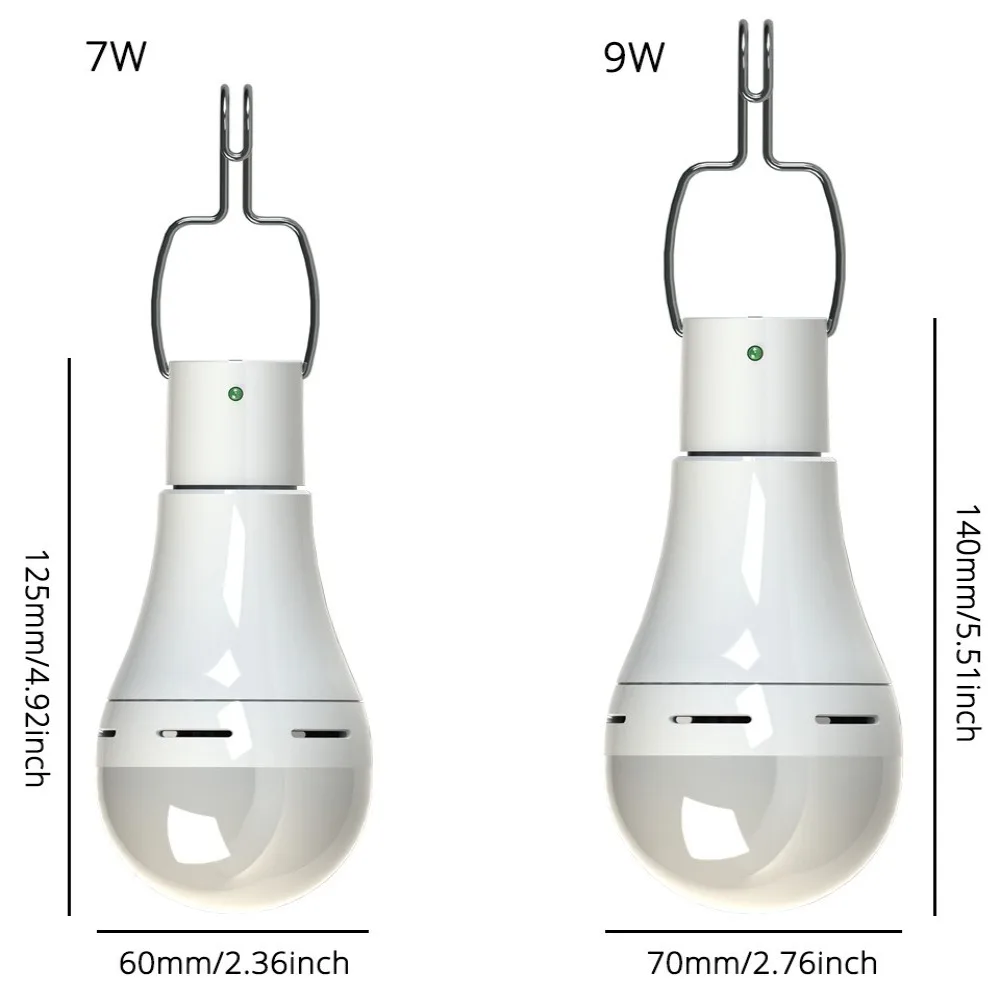 Luz Solar colgante para decoración de jardín, lámpara de emergencia alimentada por luz Solar, paneles solares impermeables, 7W/9W