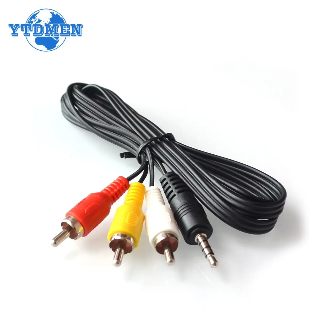 60cm 3.5mm Jack Plug Male To 3 RCA Adapter 3.5 To RCA Male Audio Video AV Cable Wire Cord High Quality