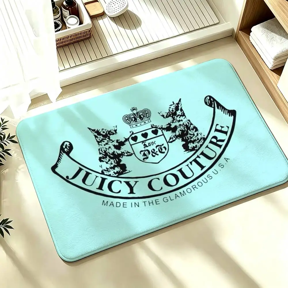 J-Juicy C-Couture Shower Room Absorbent Small Floor Mat Soft Comfortable Decorative Foot Mat