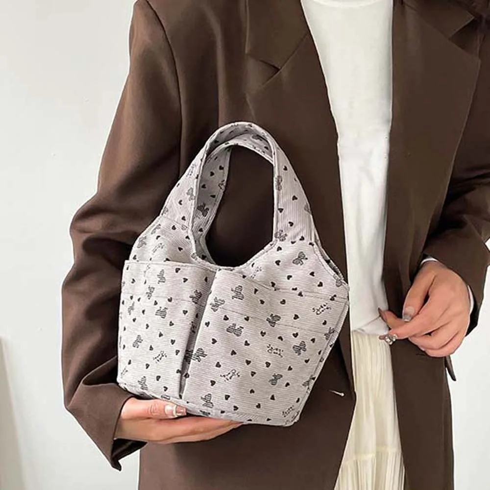 

Универсальная мини-сумочка с принтом в виде банта, милая, вместительная, с множеством карманов, маленькая сумка-тоут, многофункциональная, с магнитной застежкой