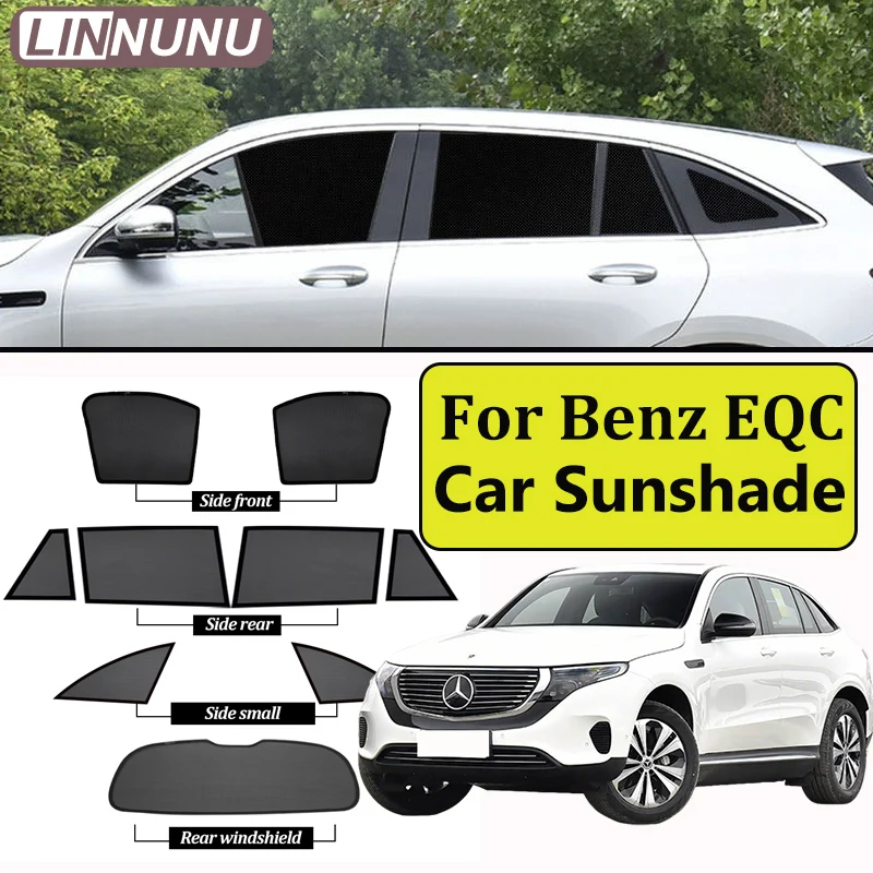 

Магнитный солнцезащитный козырек LINNUNU для Mercedes-Benz EQC 350 2020-2026: шторка на лобовое стекло, защита от УФ-излучения, аксессуар
