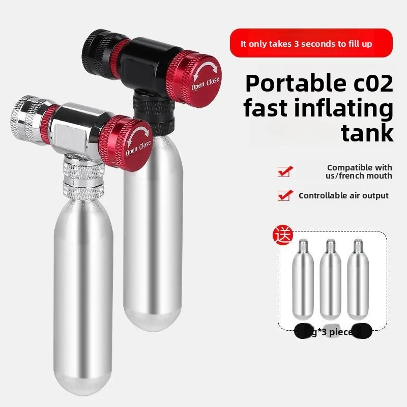 

Портативный CO2-насос для горных/шоссейных велосипедов, быстрое накачивание шин, легкий велосипедный инструмент