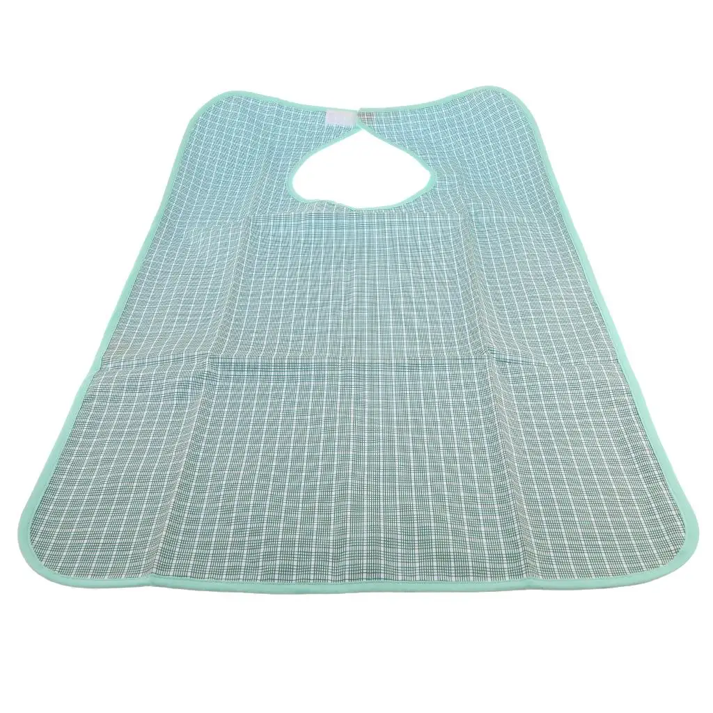 Large Adult Elderly Mealtime Bib Cloth Protector Disability Aid Apron-