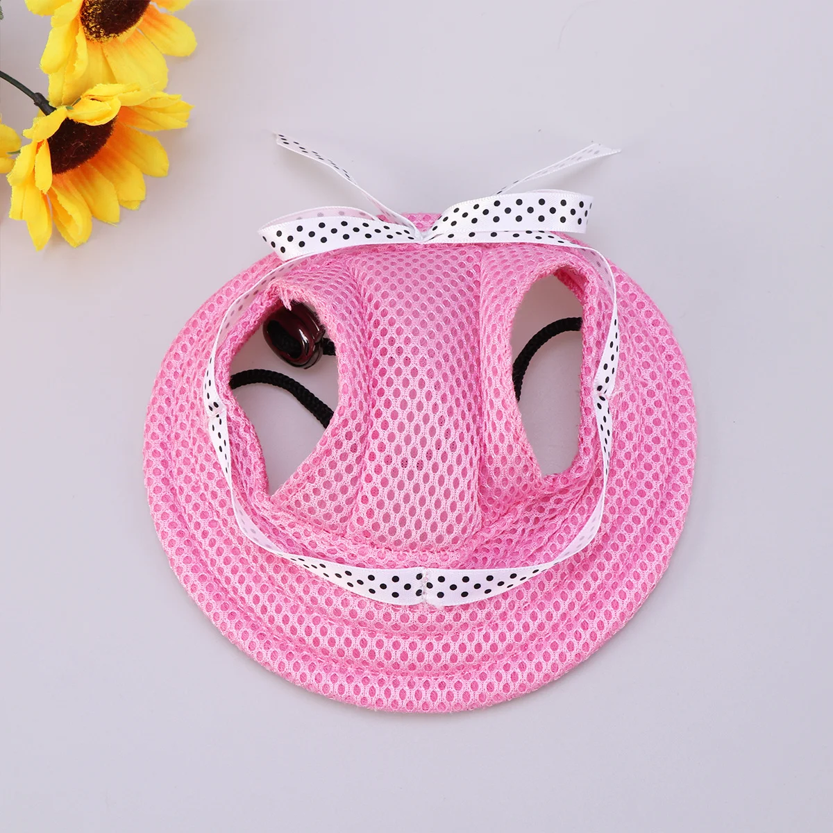 

CIYODO Pet Baseball Cap for Dogs Cats Puppies Outdoor Mesh Hat with Neck Strap for Medium Pets Sun