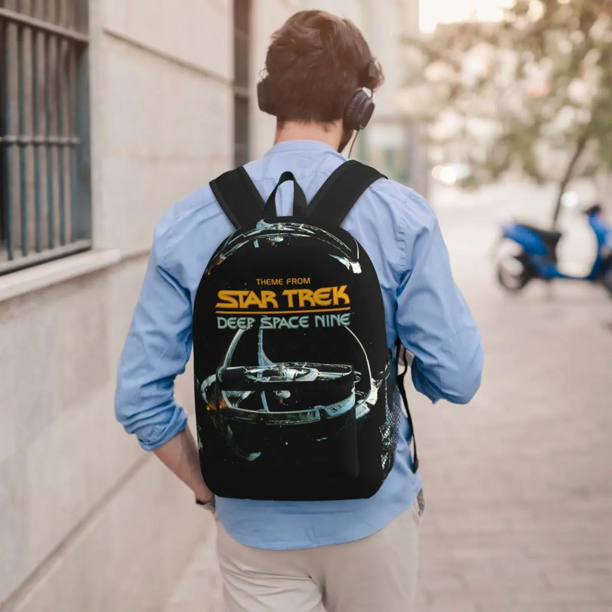 Stars Treks Deep Space Nine Space Station Backpack Boys Girls BookBag Children School Bag Computer Shoulder Bags for Men Women