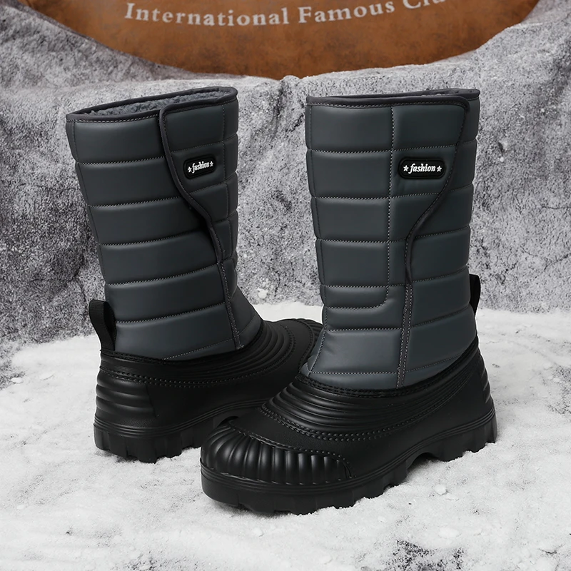 Warm Winter Boots for Men Waterproof Outdoor Fishing Hunting Boot Men\'s Snow Boots